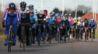 Jai Watson, tucked in third behind two big blokes. Top tactics!! ~ Kind Permission of Lucy Collins Imperial Racing Team